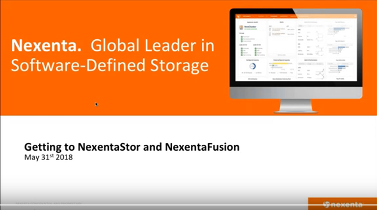Getting to Know NexentaStor and NexentaFusion Webinar